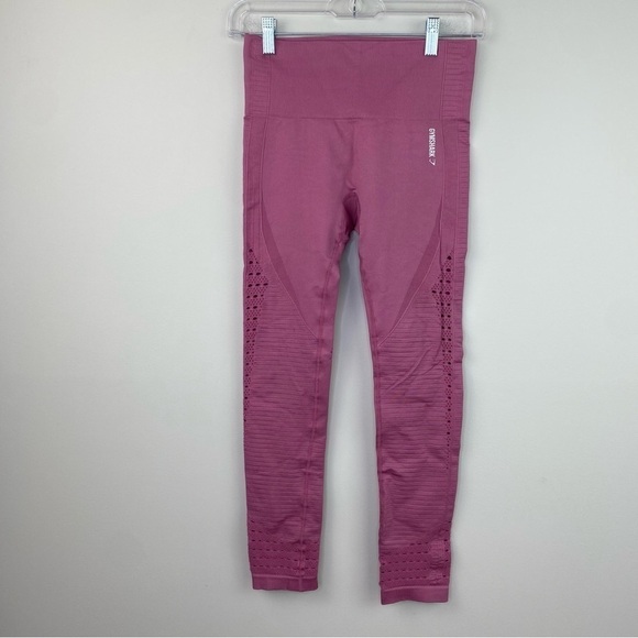 Gymshark Pink Laser die cut workout leggings size S - Picture 8 of 9